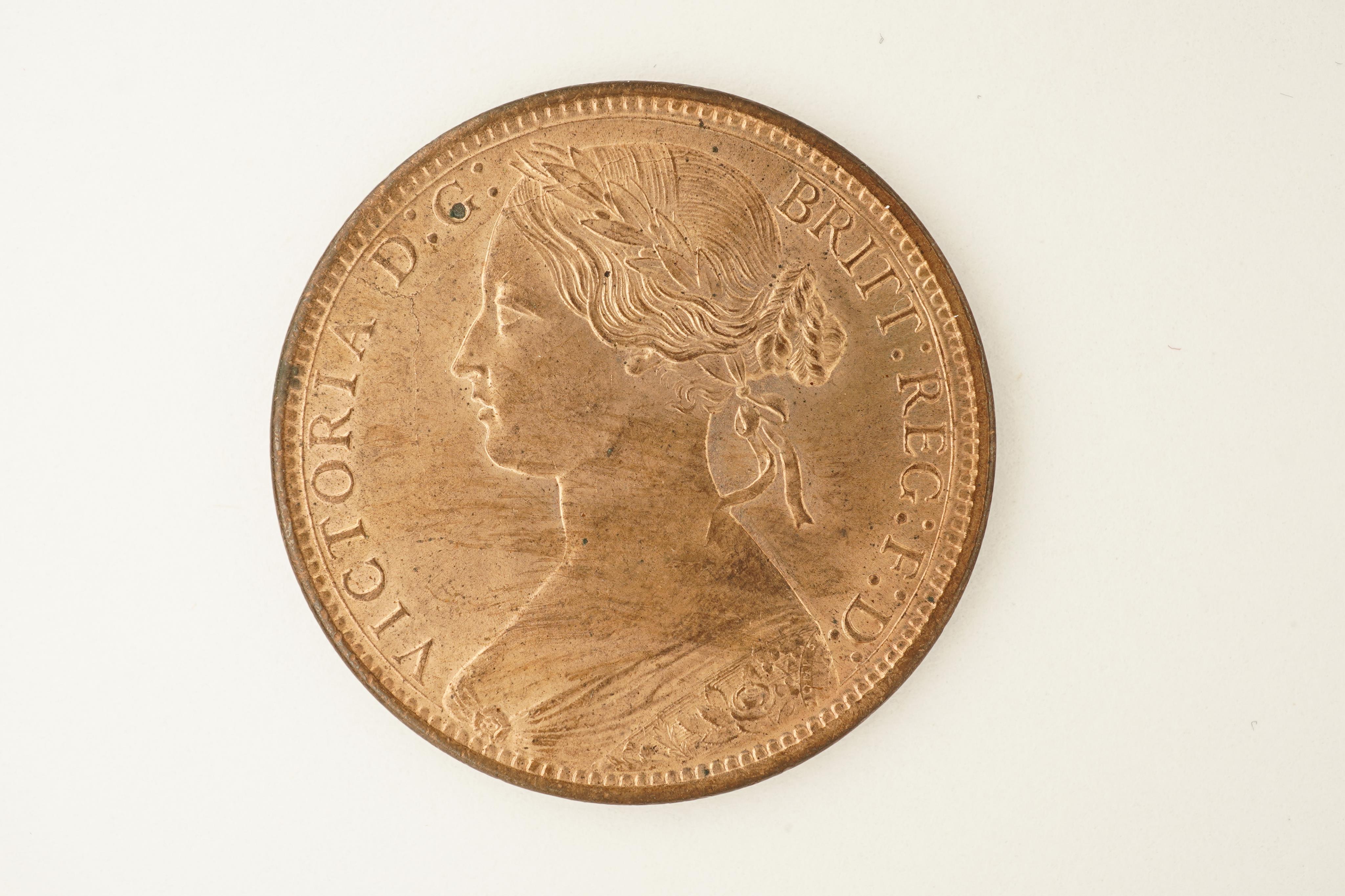 British coins, Victoria, bronze penny, 1870, Fr. 60, Gouby dies J/g, proof like, about UNC, near full lustre, scarce in this grade